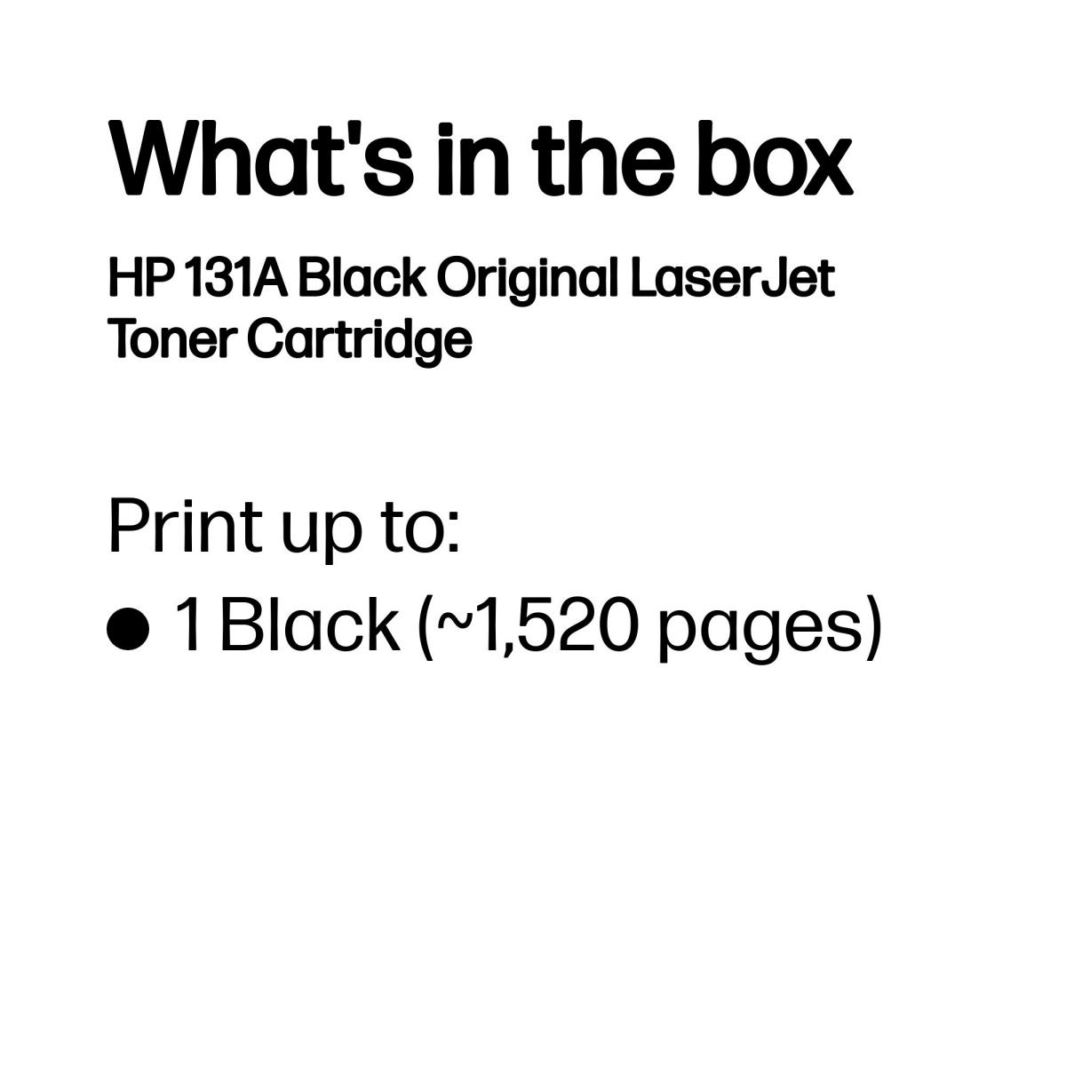 Toner Cartridge - No 131A - 1.6k Pages - Black