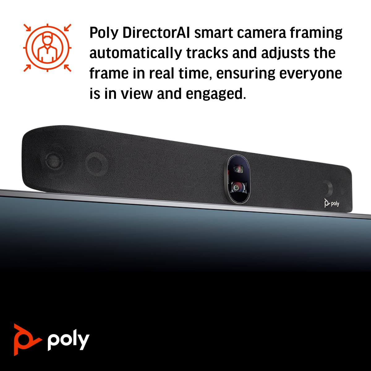 Poly Studio X70 All-In-One Video Bar with TC10 Controller Kit