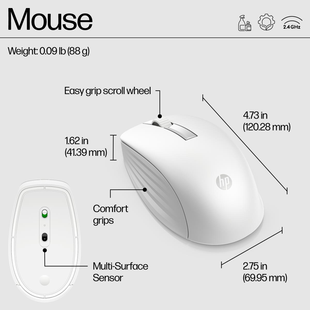Wireless Keyboard and Mouse 655 Combo - White - Azerty Belgian