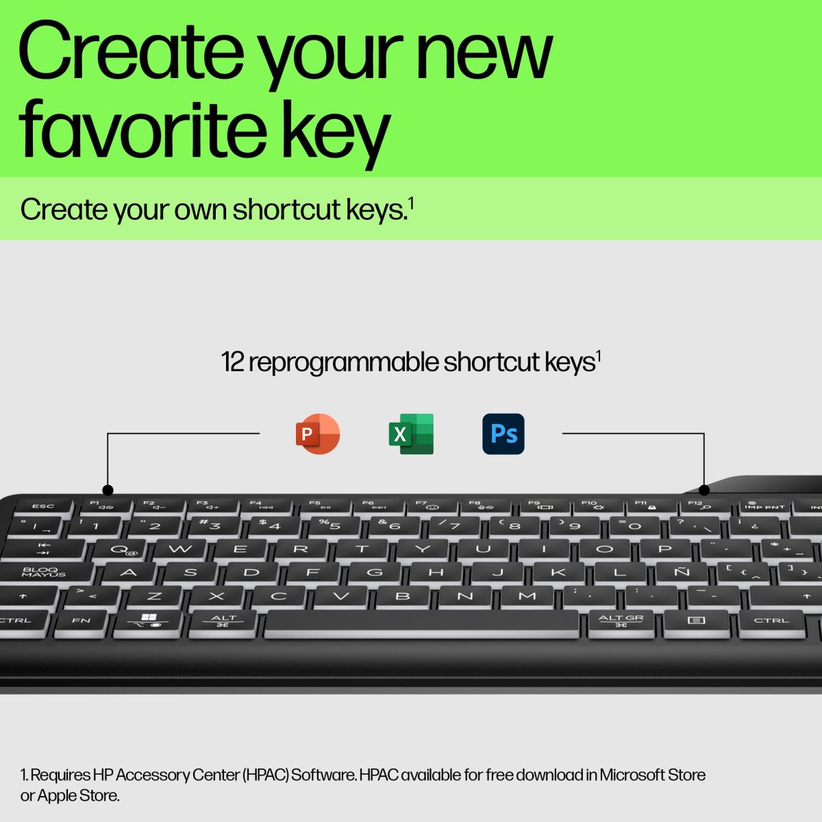 Multi-Device Wired Keyboard 405 - Backlit - Azerty Belgian