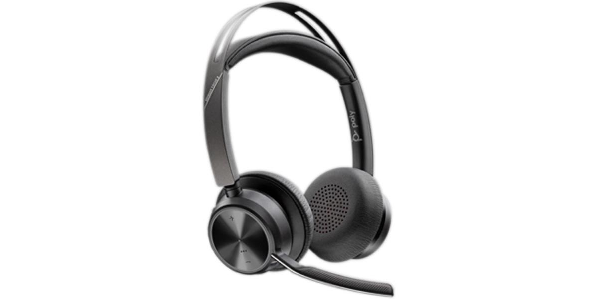 Headset Voyager Focus 2 - Stereo - Bluetooth/USB-C - USB-C/A Adapter + Charging Stand