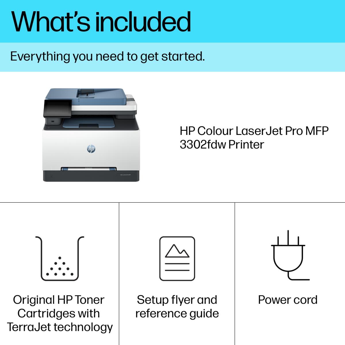 LaserJet Pro MFP 3302fdw - Color Multifunction Printer - Laser - A4 - USB / Ethernet / Wi-Fi