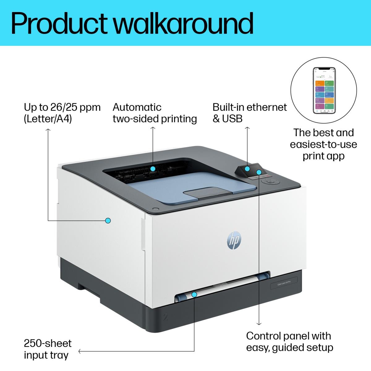 LaserJet Pro 3202dn - Color Printer - Laser - A4 - USB / Ethernet