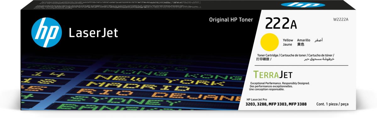 Toner Cartridge - No 222A - 1.2k Pages - Yellow