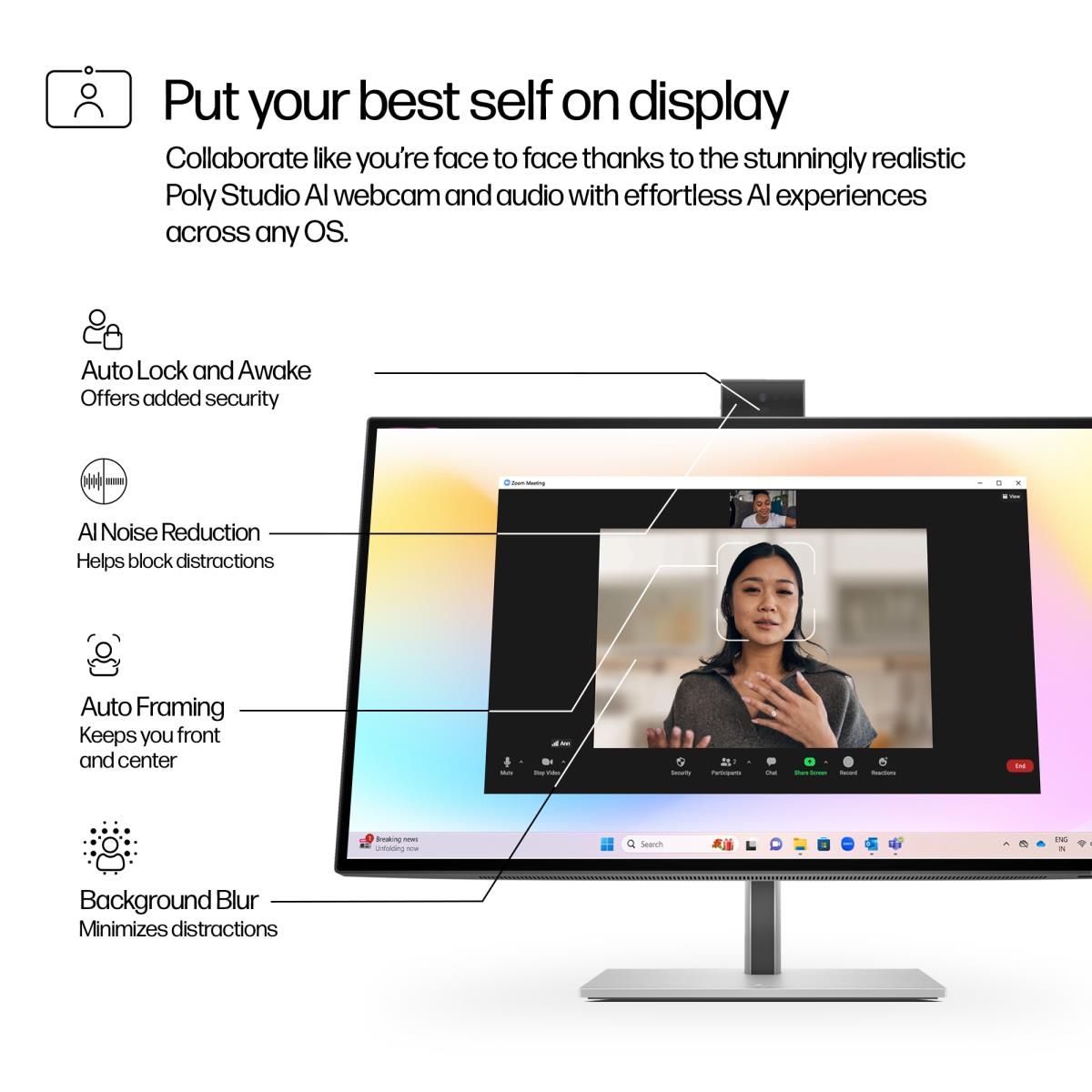 Conferencing Monitor - Series 7 Pro 727pm - 27in - 3840x2160 (4K UHD) - IPS