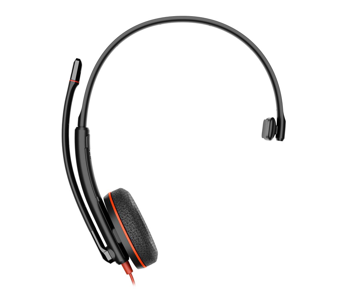 Headset Blackwire 3210 - Monaural - USB-c + USB-C/A Adapter - Bulk