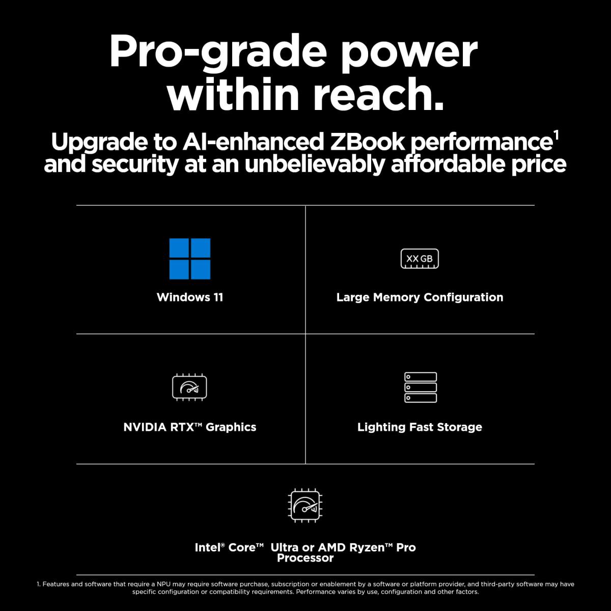 ZBook Power G11 - 16in - R7 8845HS - 32GB RAM - 1TB SSD - RTX 1000 6GB - Win11 Pro - Azerty Belgian