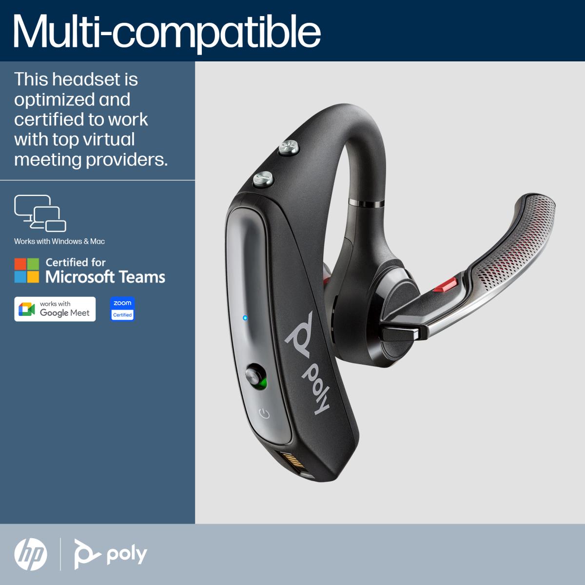 Poly Voyager 5200 USB-A Bluetooth Headset +BT700 dongle