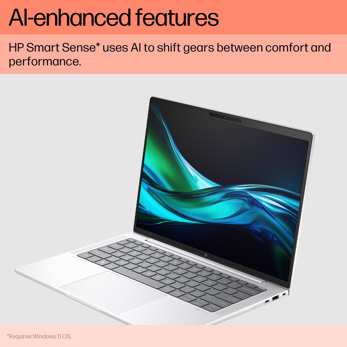 EliteBook 1040 G11 - 14in - Core Ultra 7 155H - 16GB RAM - 512GB SSD - Win11 Pro - Qwerty US/Int'l