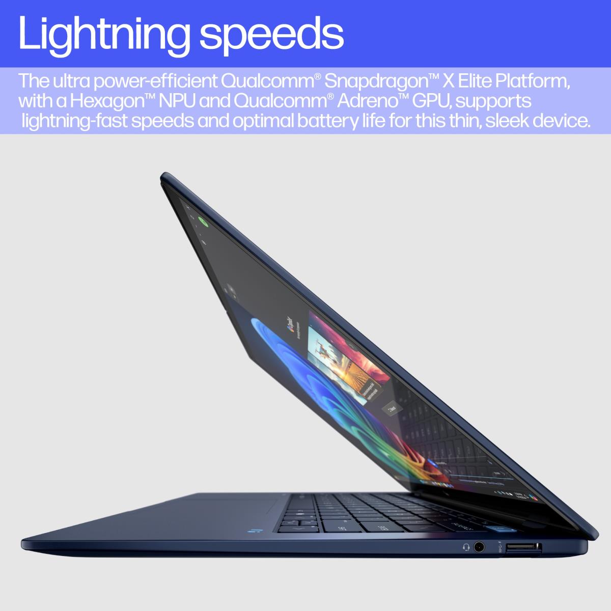 EliteBook Ultra G1q AI - 14in Touchscreen - Snapdragon X1E-78-100 - 16GB RAM - 1TB SSD - Win11 Pro - Azerty Belgian