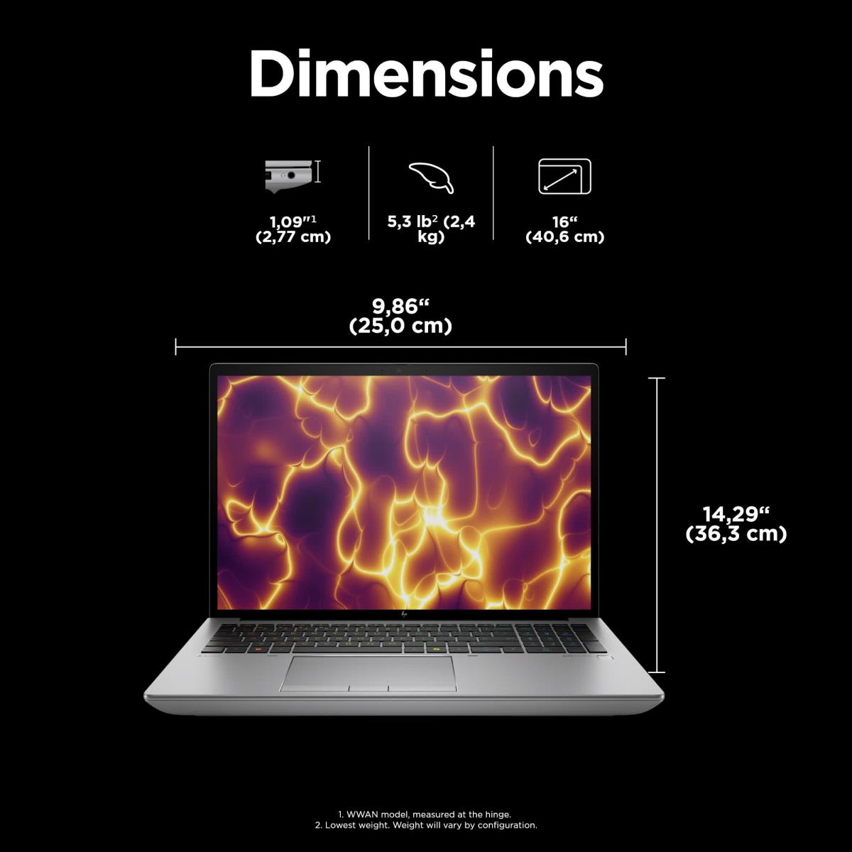 ZBook Fury 16 G11 - 16in - i9 13950HX - 32GB RAM - 1TB SSD - RTX 2000 8GB - Win11 Pro - Azerty Belgian