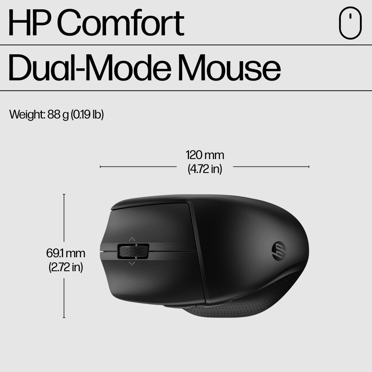 Wireless Comfort Dual-Mode Mouse - 685 - Black