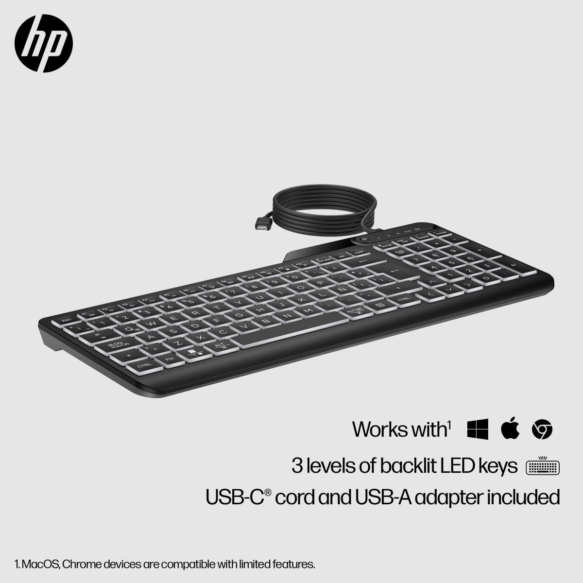 Wired Keyboard 400 - Backlit - Azerty Belgian