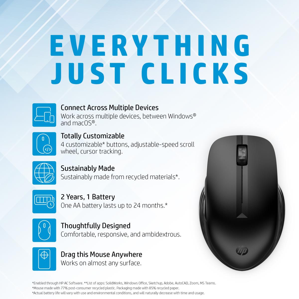 Wireless Multi-Device Mouse - 435 - Black