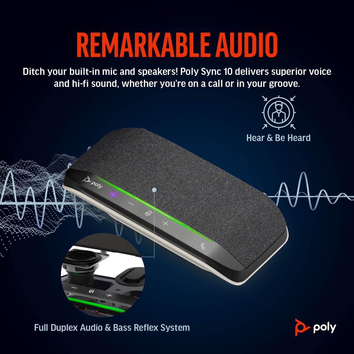 Sync 10-m Microsoft USB A/c Bluetooth Speakerphone