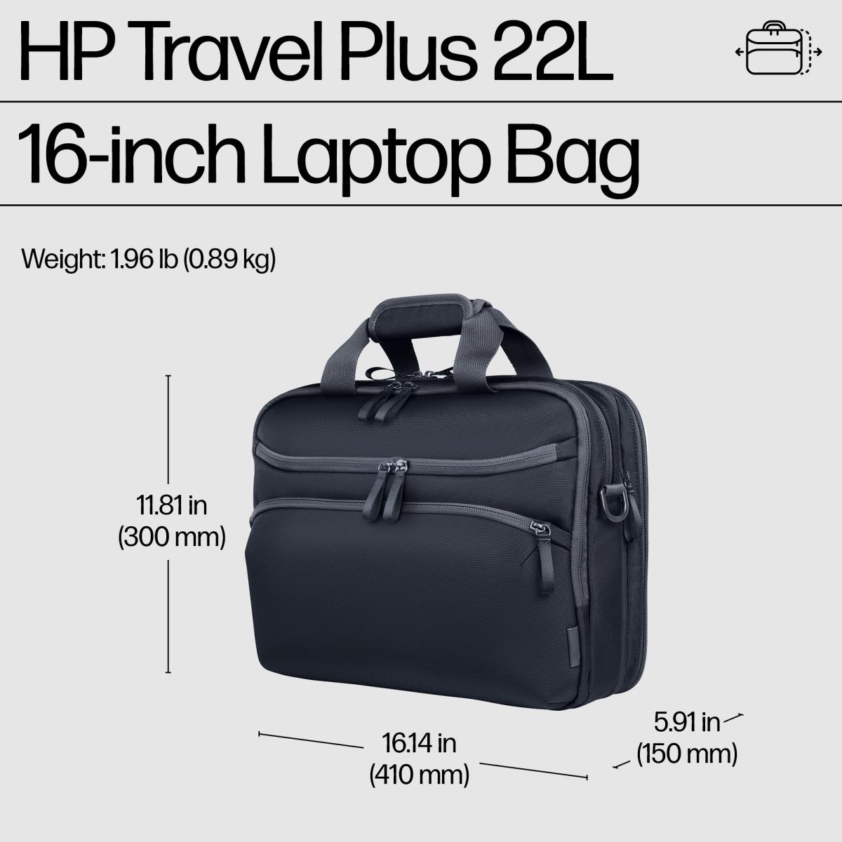 Travel Plus 22 Liter - 16in Notebook Bag - Blue Graphite