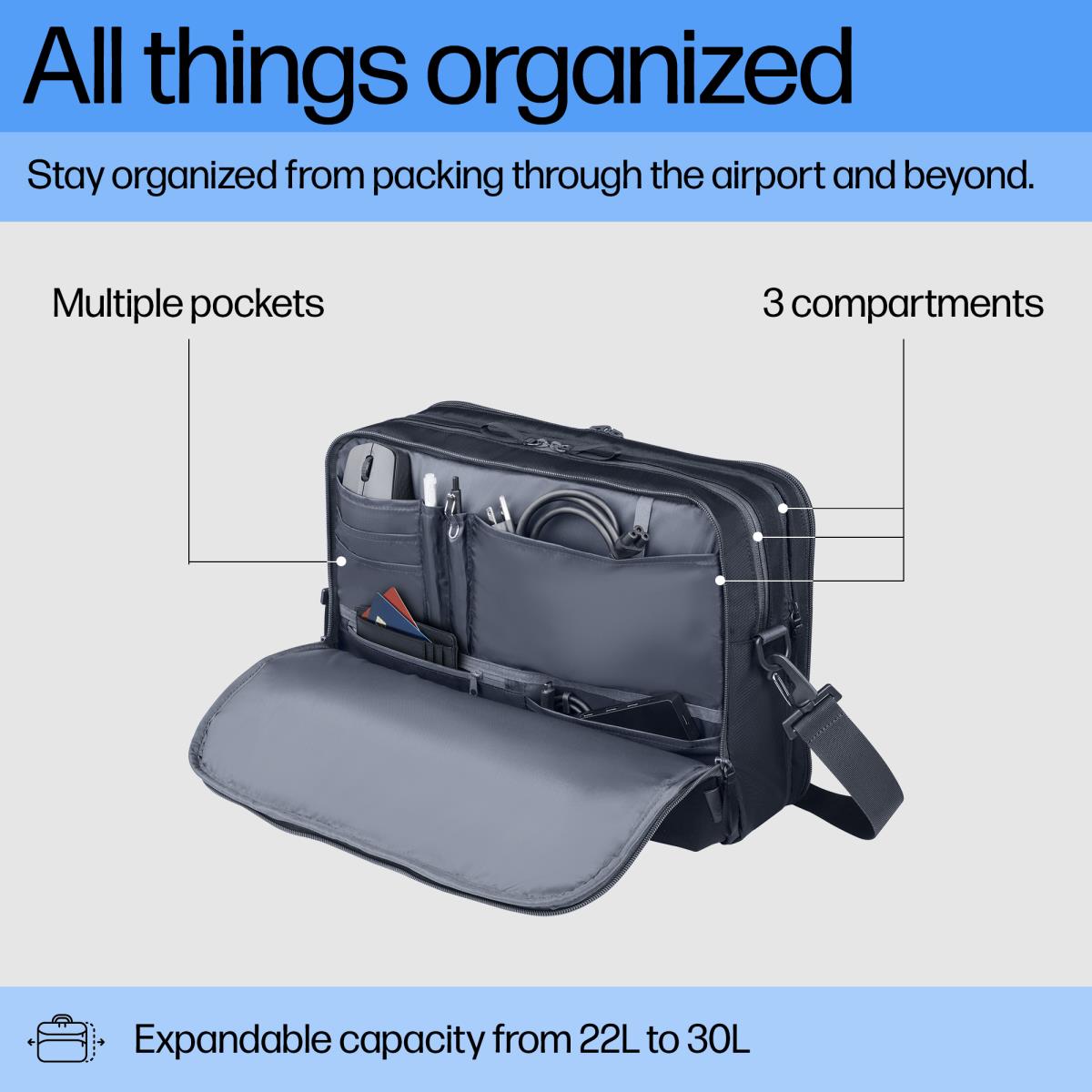 Travel Plus 22 Liter - 16in Notebook Bag - Blue Graphite