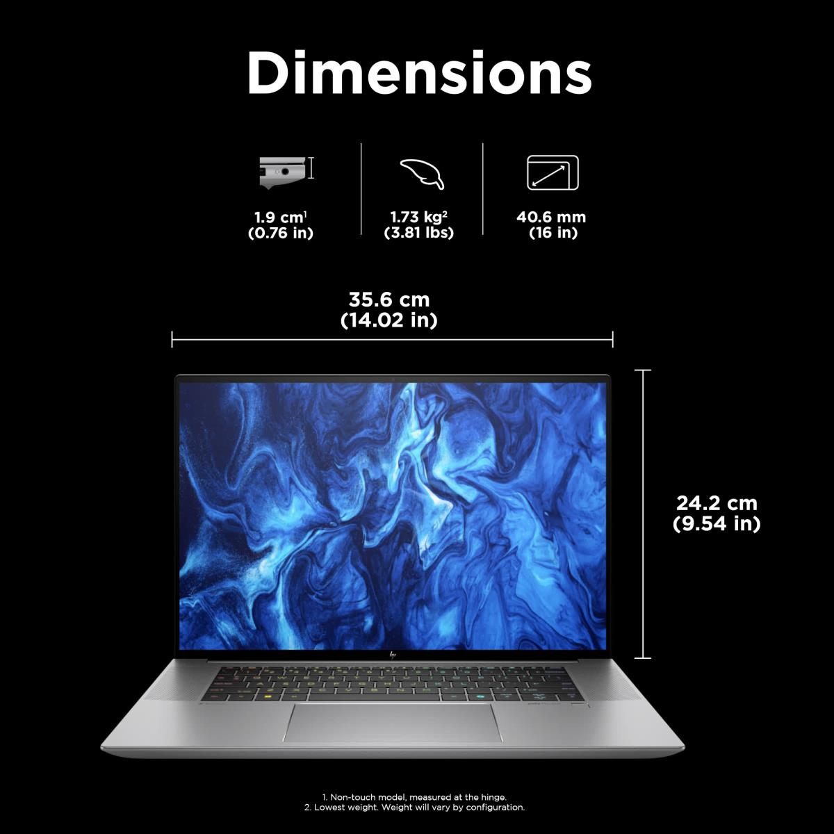ZBook Studio G11 - 16in - Core Ultra 9 185H - 64GB RAM - 2TB SSD - RTX 4070 8GB - Win11 Pro - Azerty Belgian