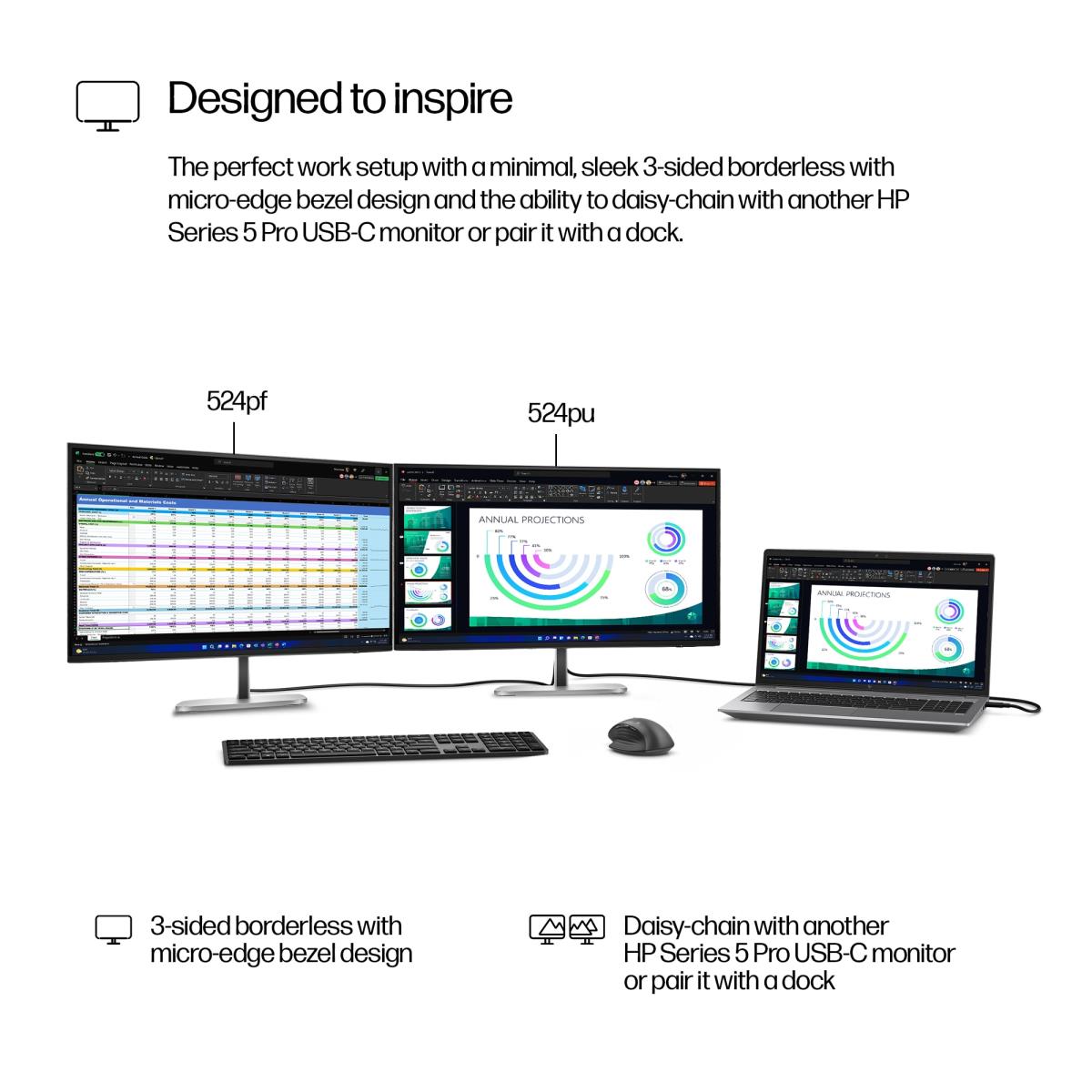 Desktop Monitor - Series 5 Pro 524pf - 24in - 1920 x 1080 (FHD) - IPS - NO STAND
