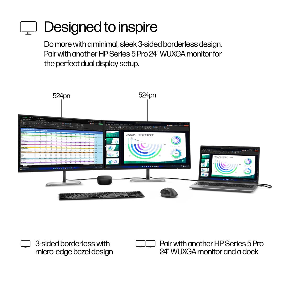 Desktop Monitor - Series 5 Pro 524pn - 24in - 1920x1200 (WUXGA) - IPS