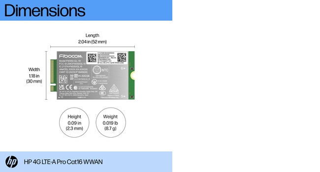 HP 4G LTE-A Pro Cat16 WWAN
