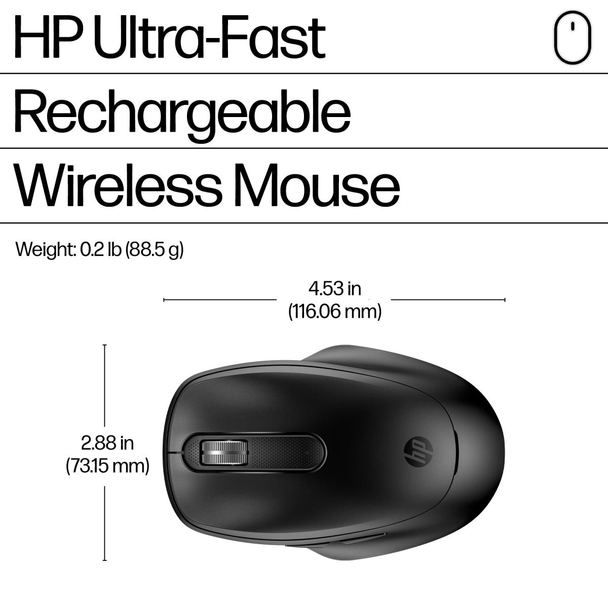 Wireless Ultra-Fast Rechargeable Mouse - 510 - Black