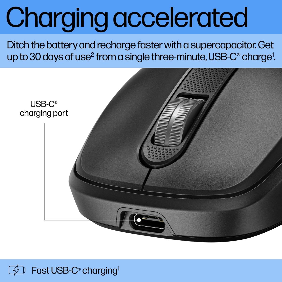 Wireless Ultra-Fast Rechargeable Mouse - 510 - Black