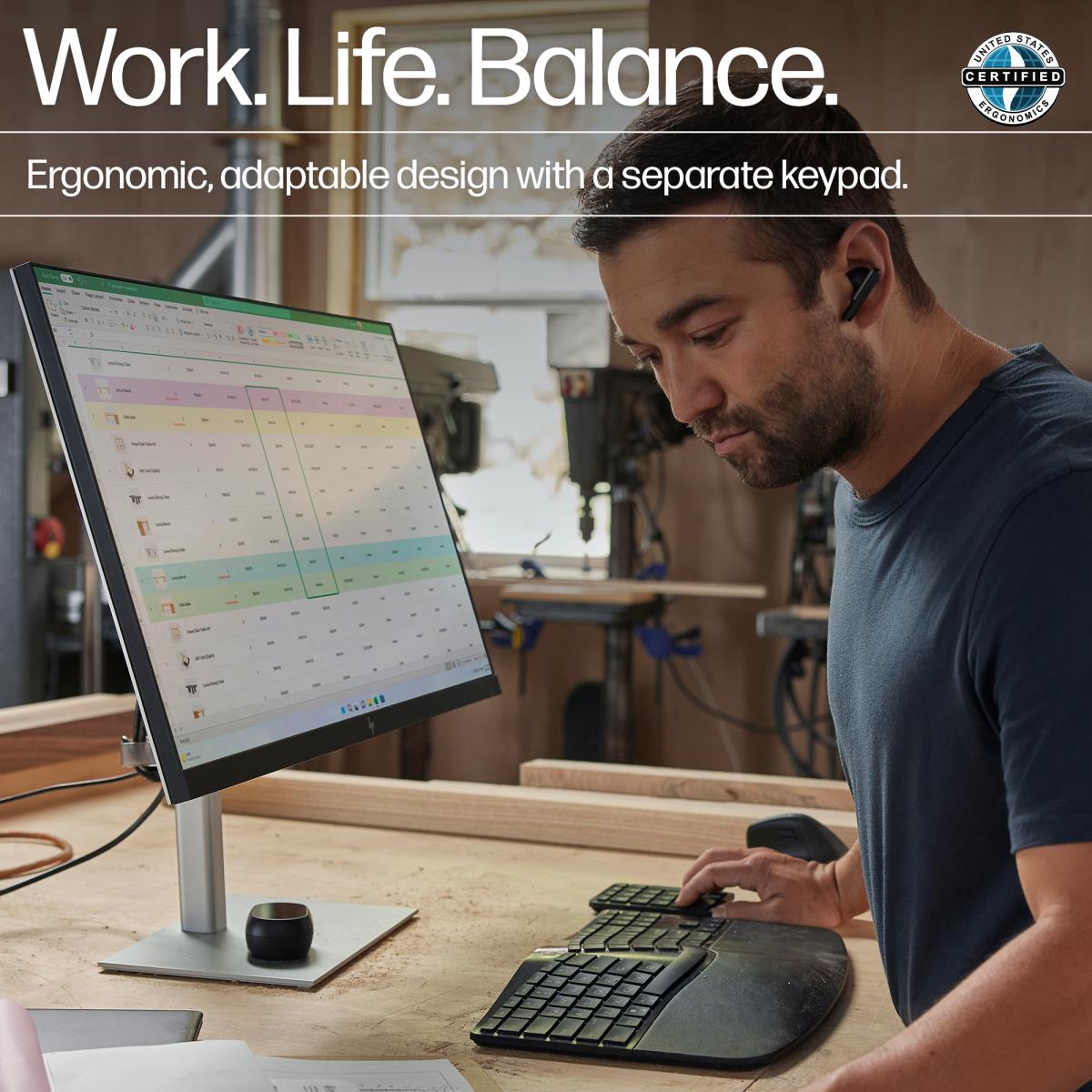Ergonomic Wireless Keyboard 960 - Azerty Belgian