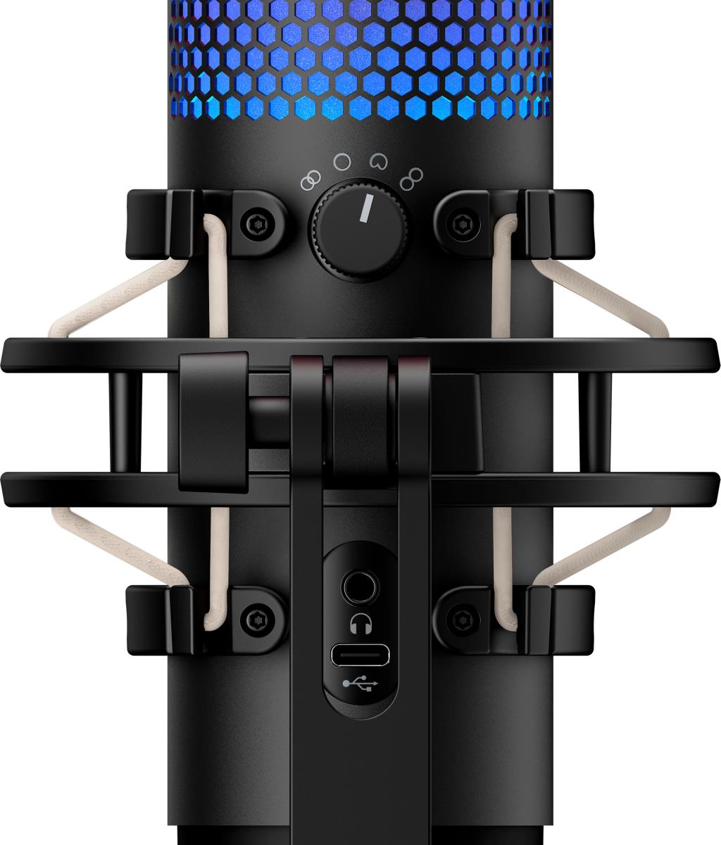 HyperX QuadCast S - USB Microphone - RGB Lighting - Black/Grey