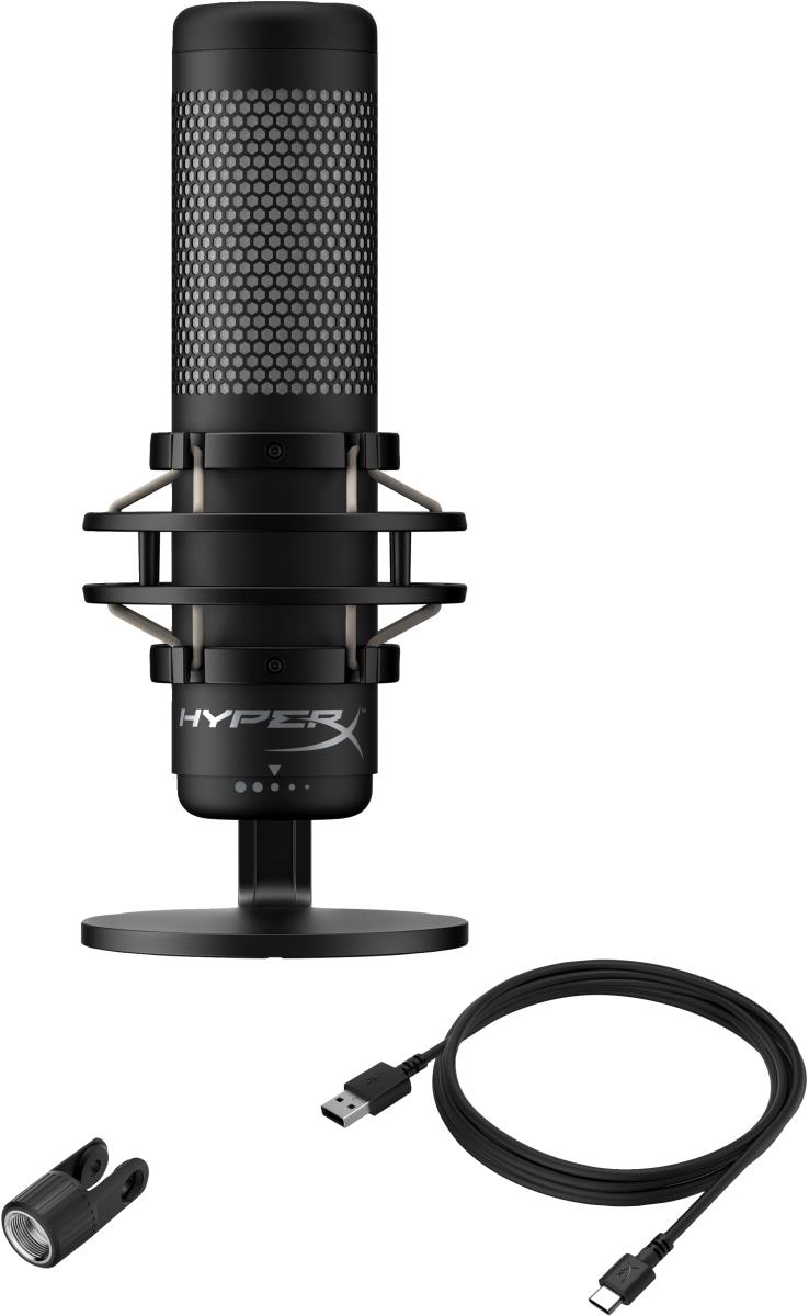 HyperX QuadCast S - USB Microphone - RGB Lighting - Black/Grey