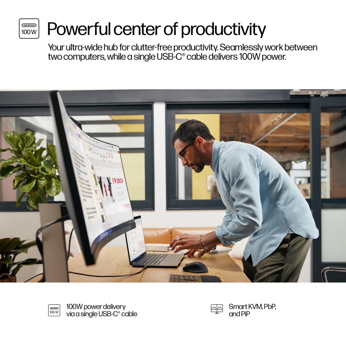 Conferencing USB-C Monitor - Series 5 Pro 34pm - 34in - 3440x1440 (WQHD)