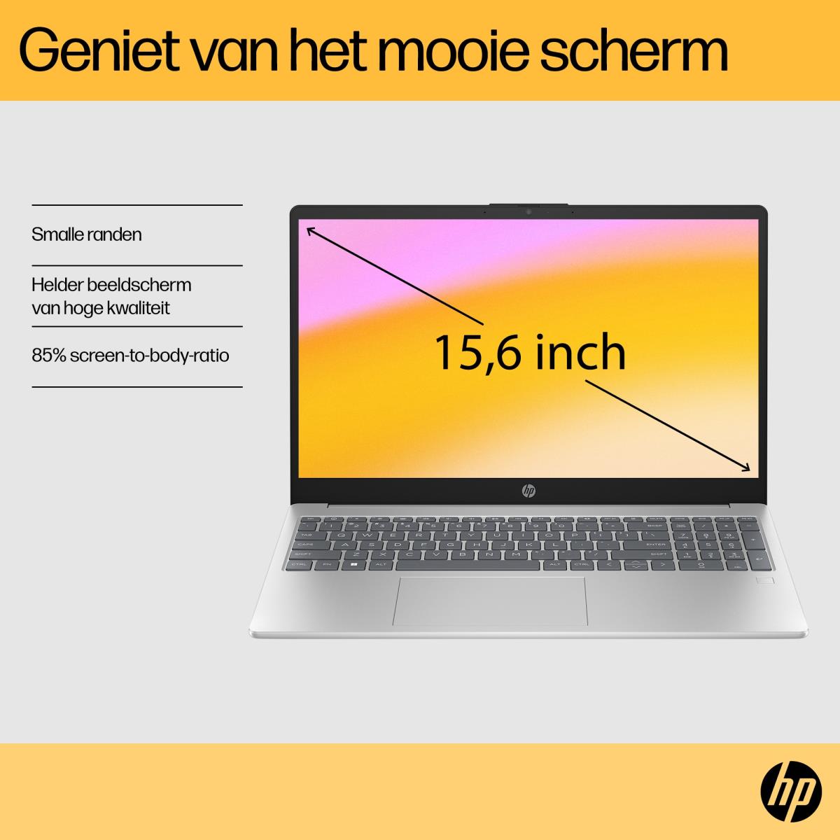 HP 15-fc0828nd - 15.6in - R7 7730U - 16GB RAM - 512GB SSD - Win11 Home - Qwerty US/Int'l