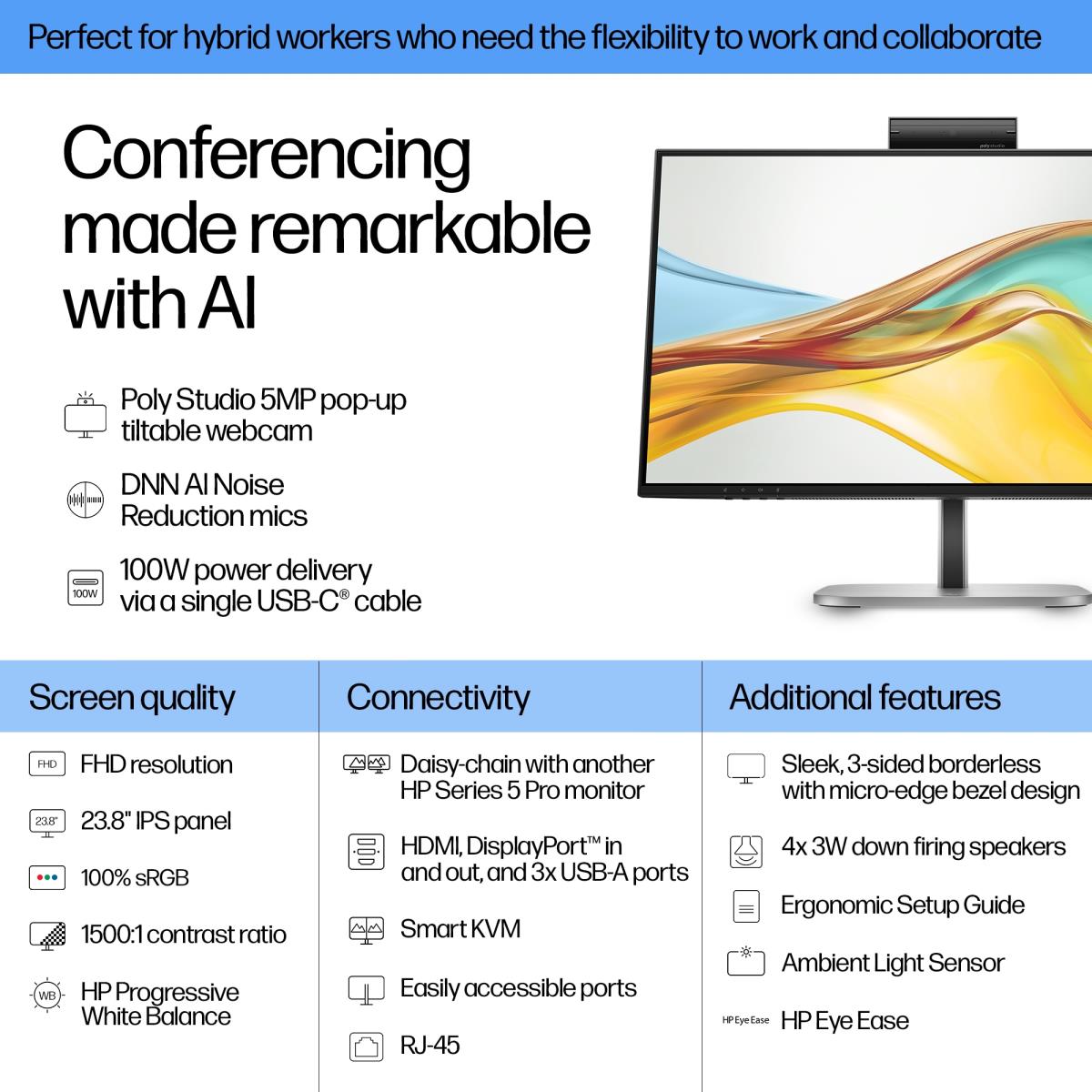 Conferencing Monitor - Series 5 Pro 524pm - 24in - 920x1080 (FHD)