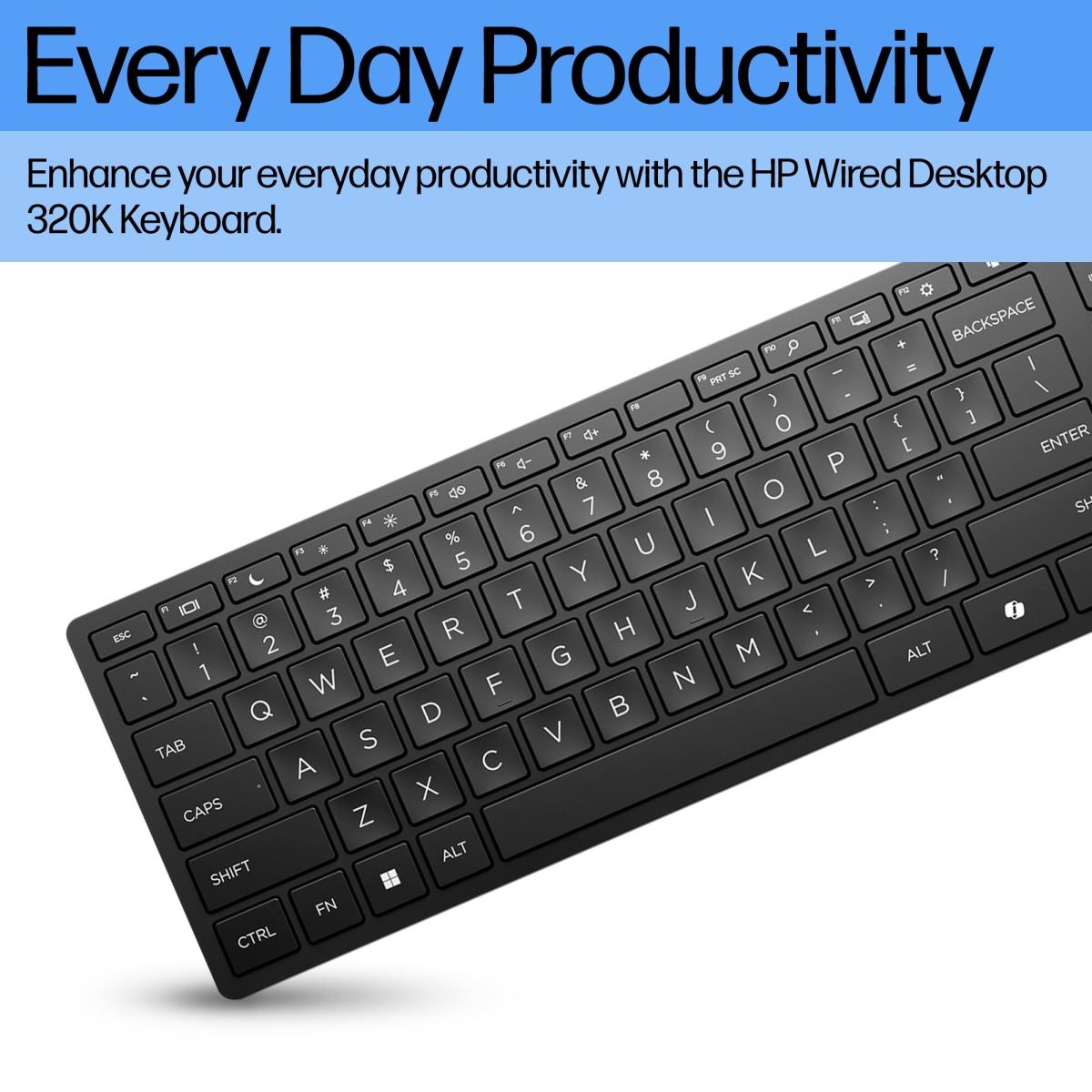 Wired Desktop 320K Keyboard - Qwerty int'l