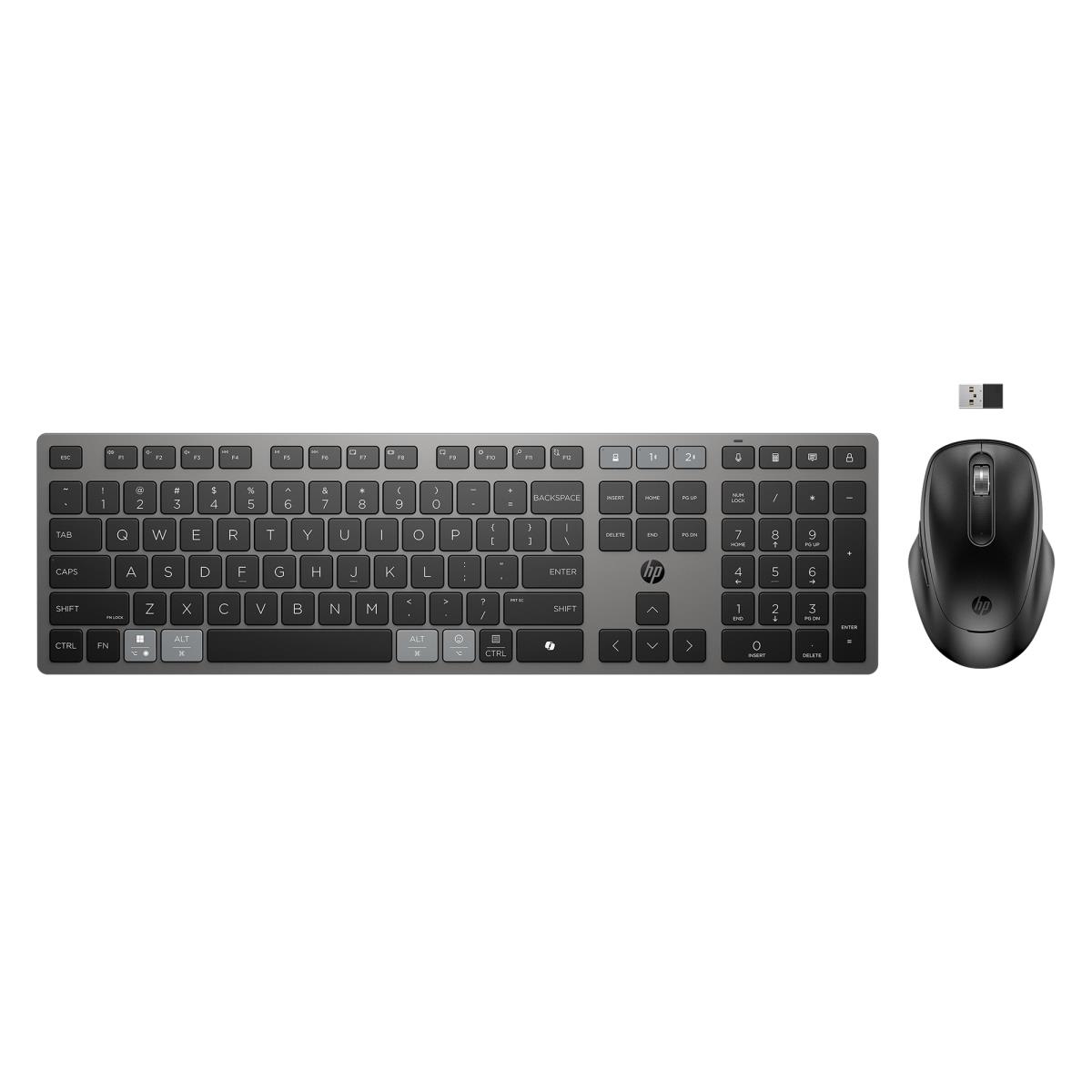 Multi-Device Rechargeable Wireless Keyboard and Mouse Combo 725 - Qwertzu Swiss-Lux