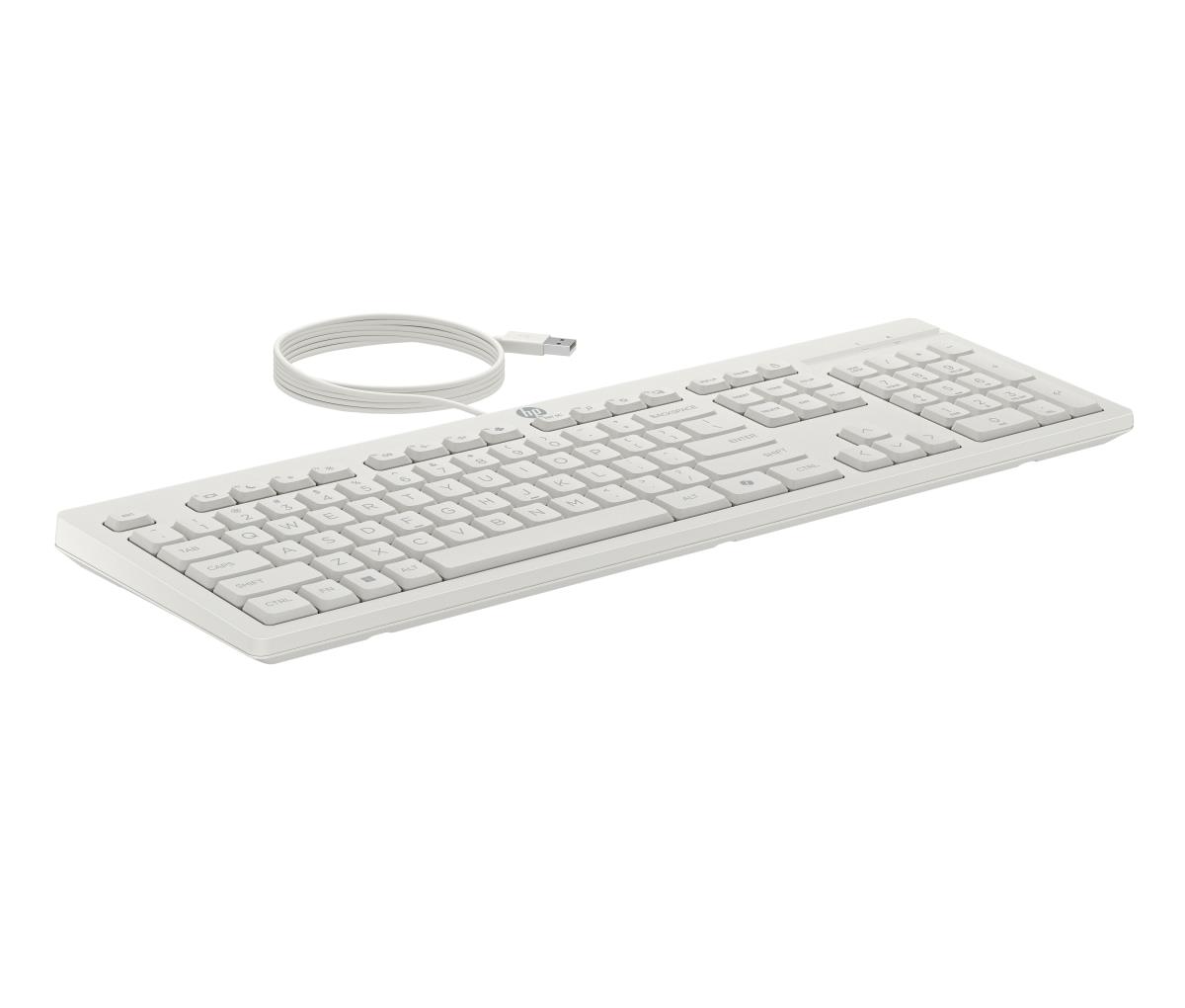 Wired Keyboard and Mouse 225 - White - Azerty Belgian