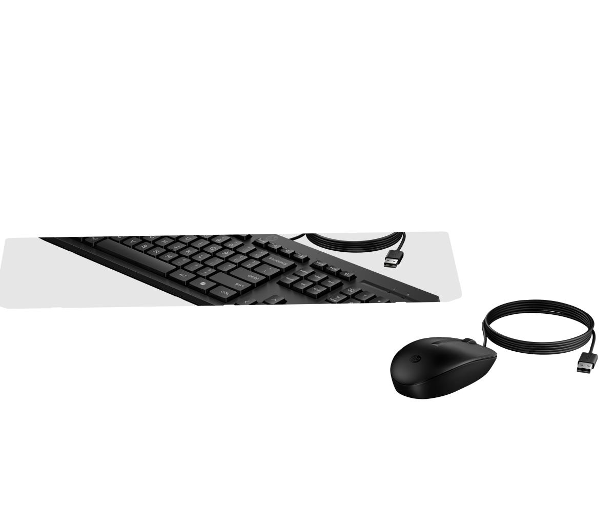 Wired Keyboard and Mouse Combo 225 - Black - Azerty Belgian