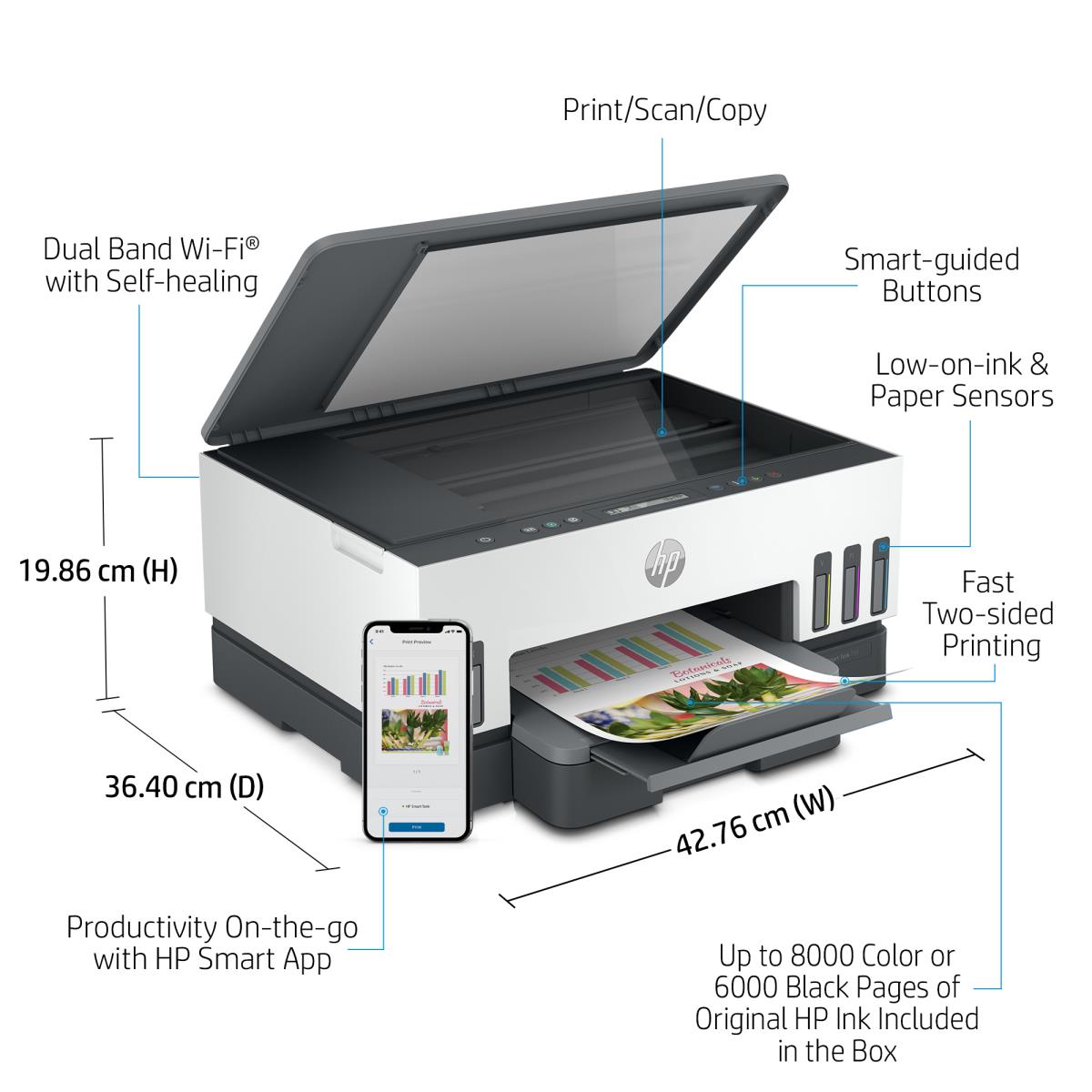 Smart Tank 7008 - All-in-One Printer - Inkjet - A4 - USB / Wi-Fi