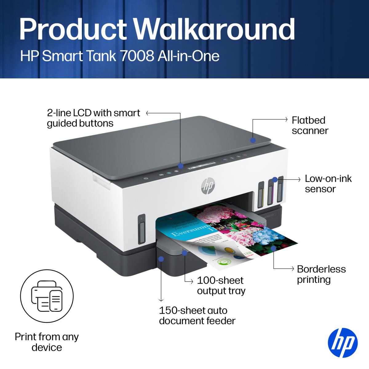 Smart Tank 7008 - All-in-One Printer - Inkjet - A4 - USB / Wi-Fi