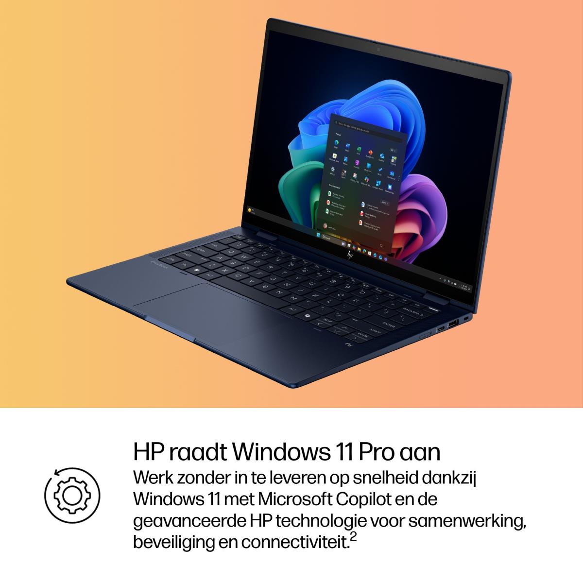 EliteBook X Flip G1i AI - 14in Touchscreen - Core Ultra 7 258V - 32GB RAM - 1TB SSD - Win11 Pro - Azerty Belgian