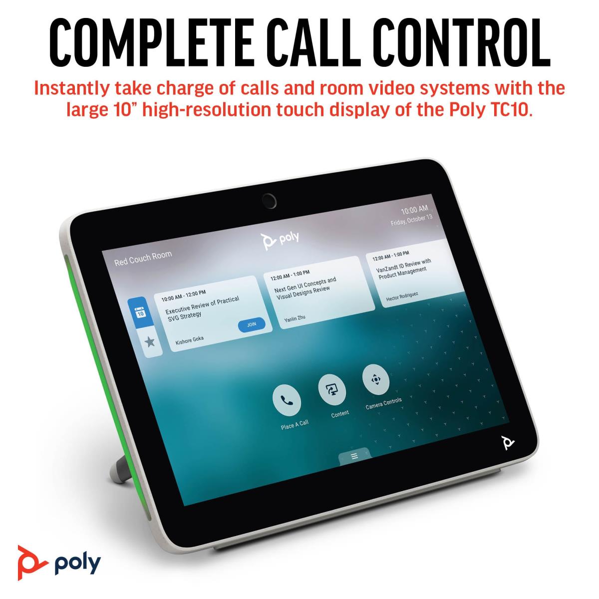 Poly Studio X52 All-In-One Video Bar with TC10 Controller Kit