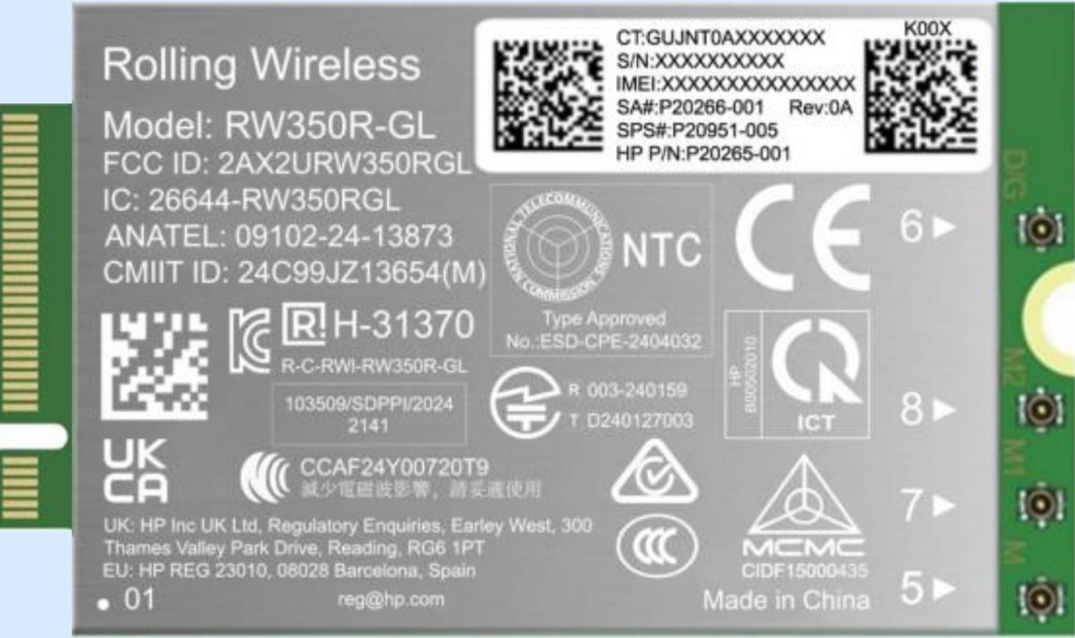 4G LTE-Advanced Pro Cat19 WWAN