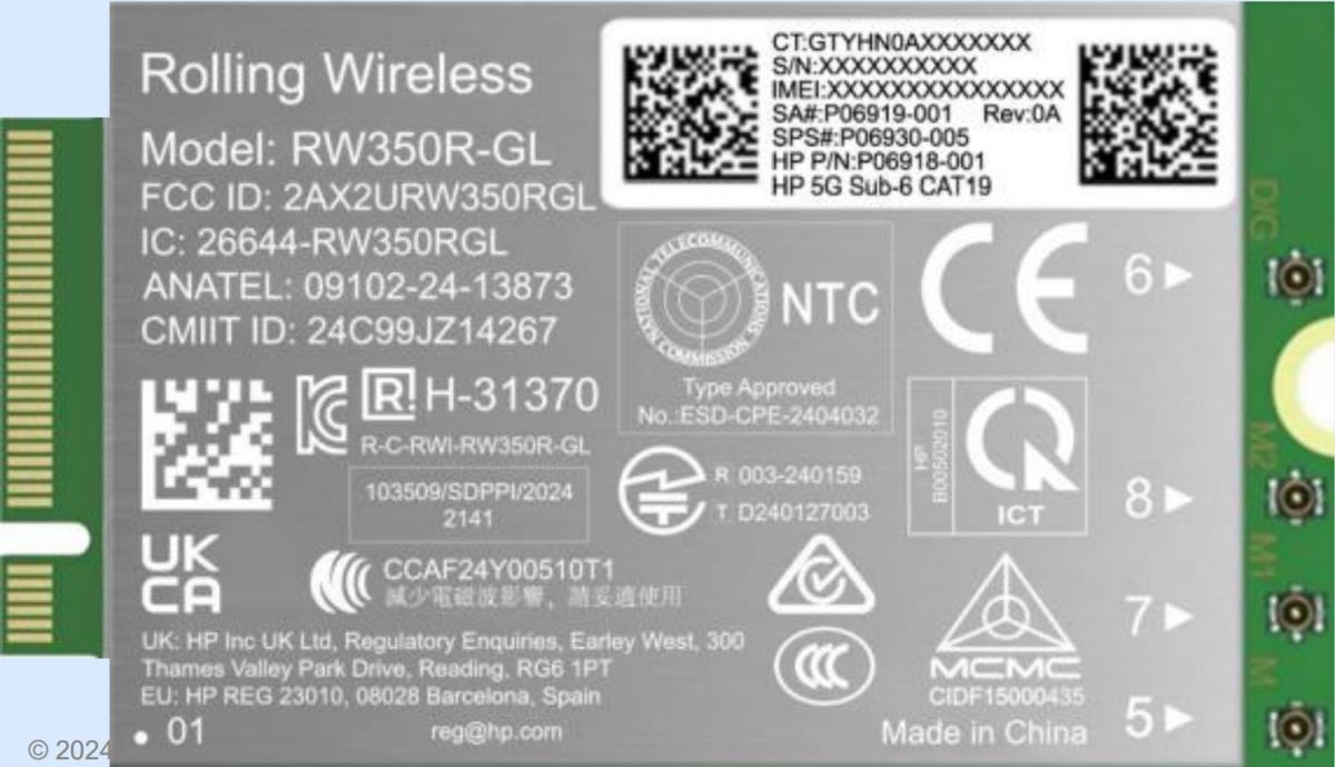5G Sub-6 WWAN