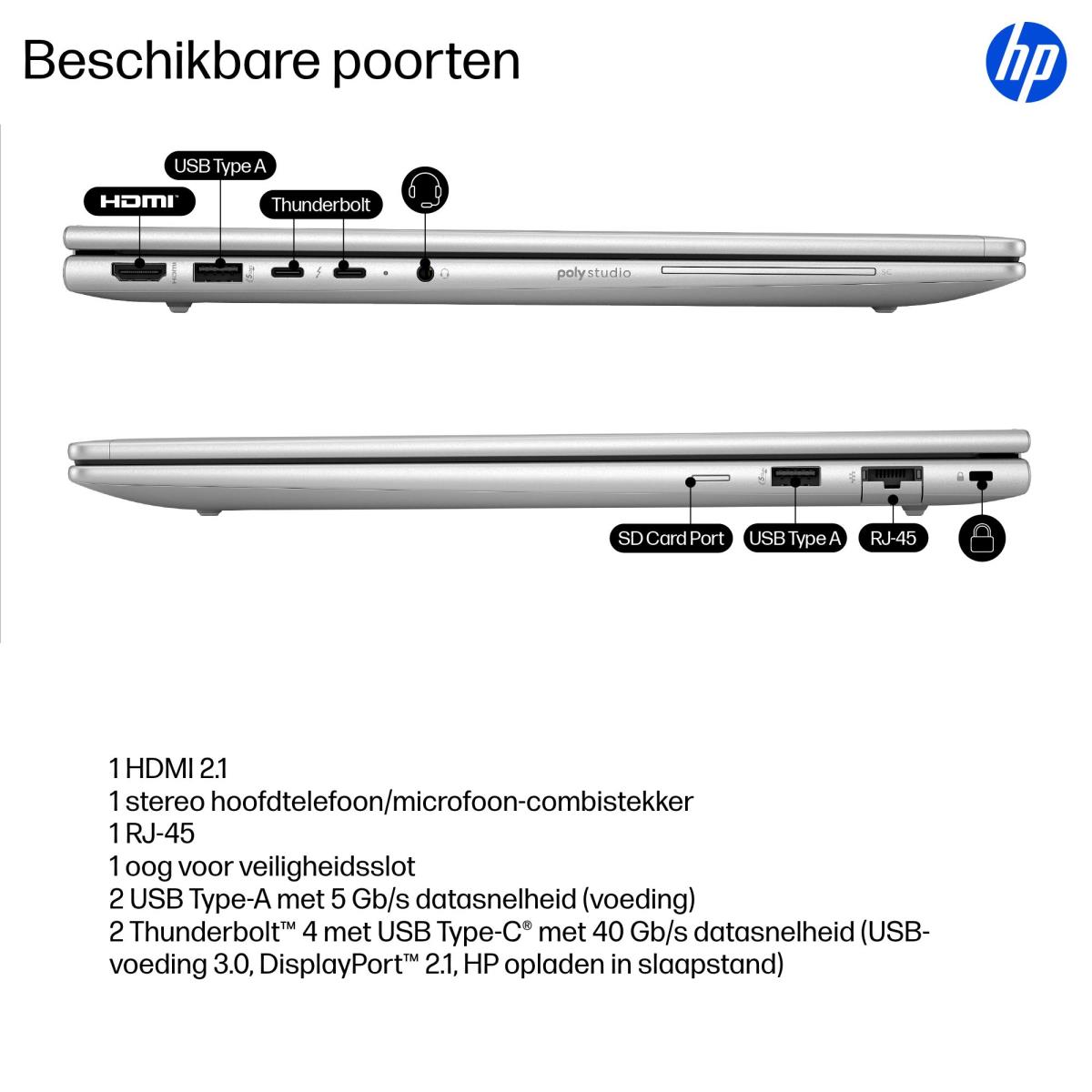EliteBook 6 G1i AI - 16in - Core Ultra 5 225U - 16GB RAM - 512GB SSD - Win11 Pro - Qwerty US/Int'l