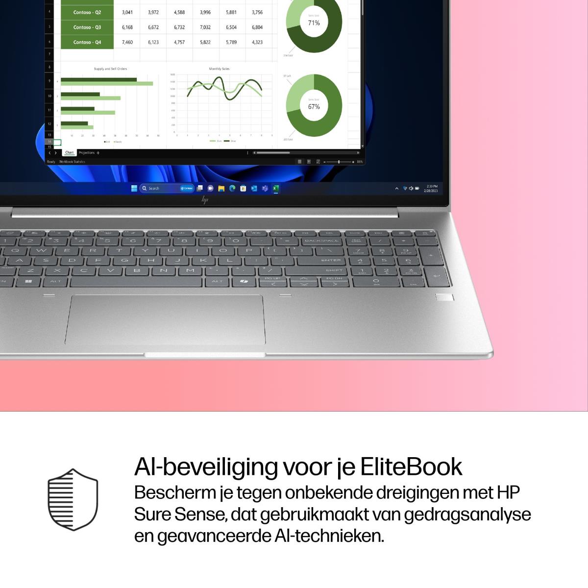 EliteBook 6 G1i AI - 16in - Core Ultra 5 225U - 16GB RAM - 512GB SSD - Win11 Pro - Azerty Belgian