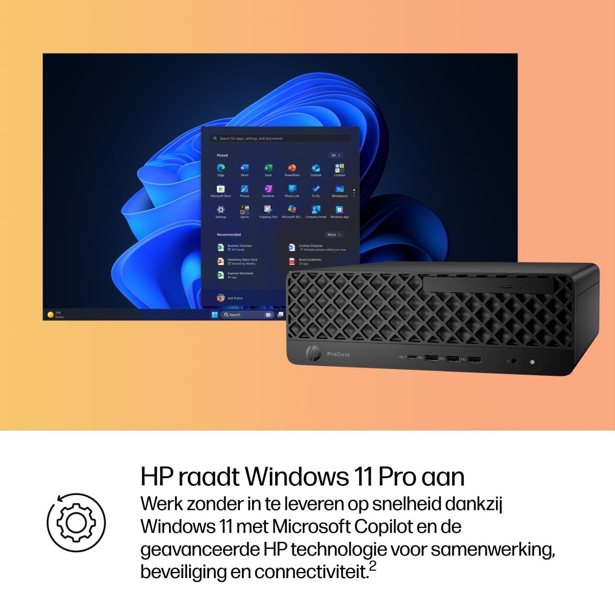 ProDesk 4 SFF G1i AI - Core Ultra 5 235 - 16GB RAM - 512GB SSD - Win11 Pro - Qwerty US/Int'l