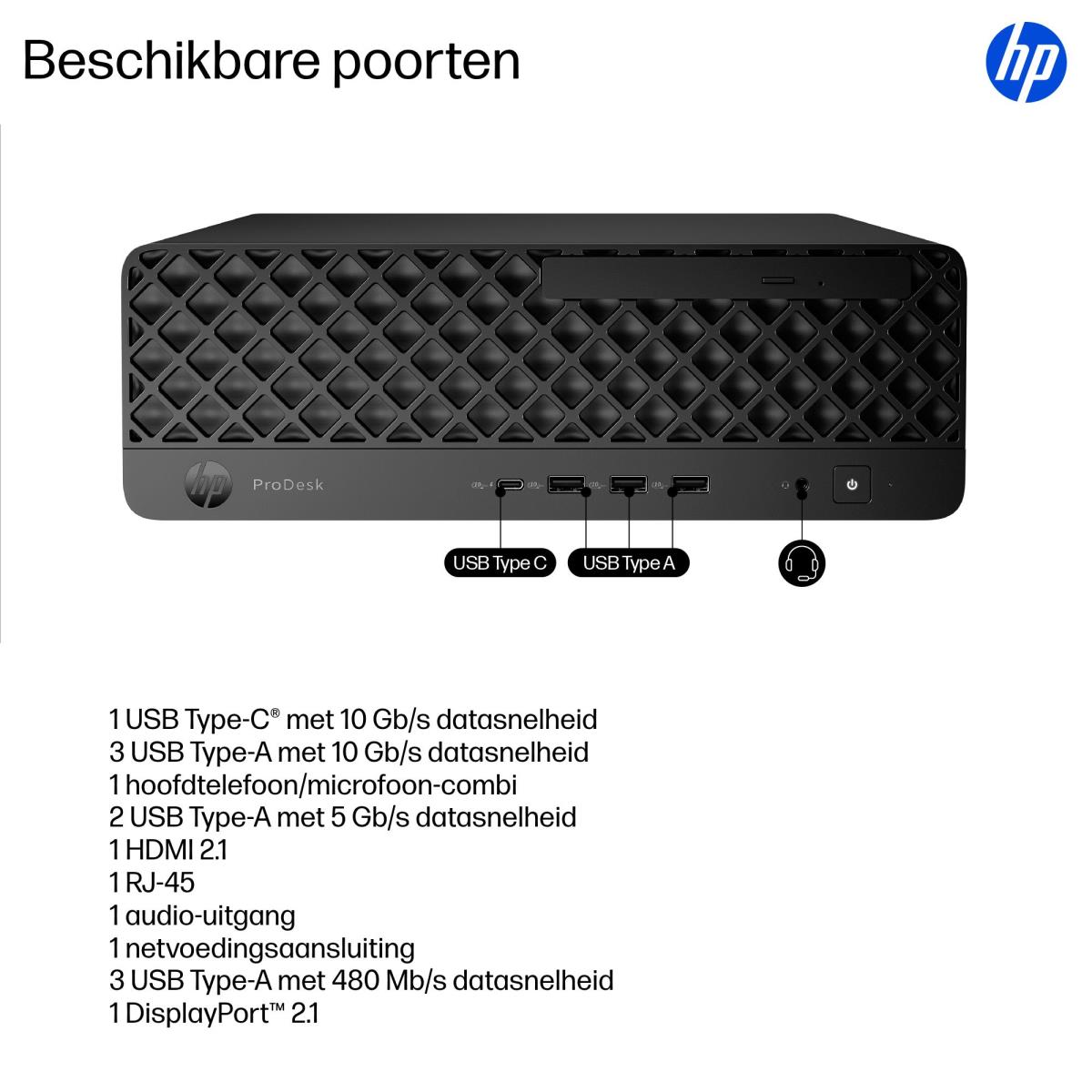 ProDesk 4 SFF G1i AI - Core Ultra 5 235 - 16GB RAM - 512GB SSD - Win11 Pro - Qwerty US/Int'l