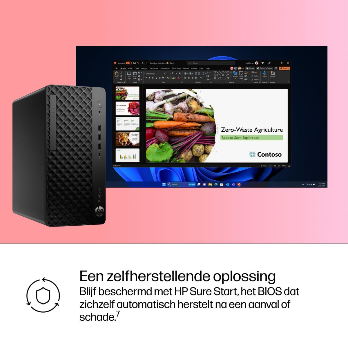 ProDesk 4 Tower G1I AI - Core Ultra 5 235 - 16GB RAM - 512GB SSD - Win11 Pro - Azerty Belgian