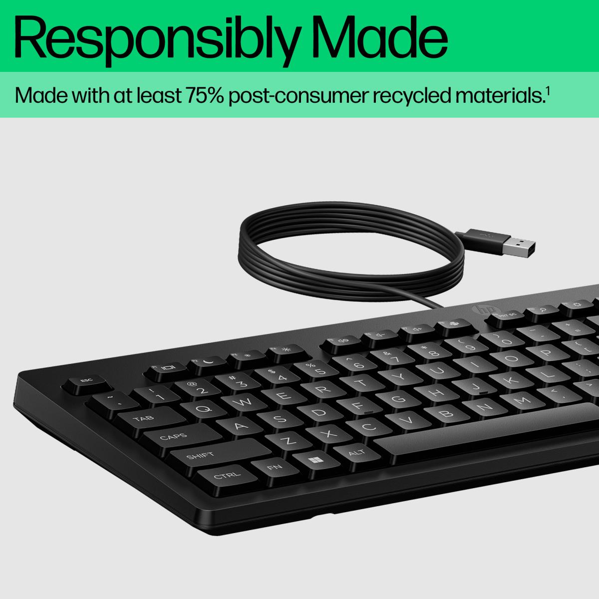 Wired Keyboard 125 - Black - Qwerty Spanish