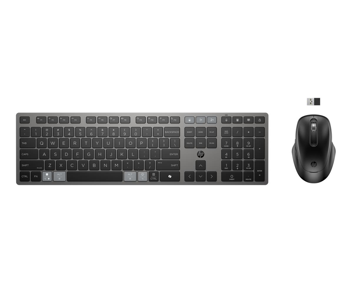 Multi-Device Rechargeable Wireless Keyboard and Mouse Combo 725 - Nordic